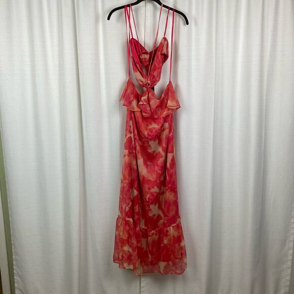 Gianni Bini Cherry Myra Halter Cutout Maxi Dress Sz.10 NWT - Picture 5 of 16